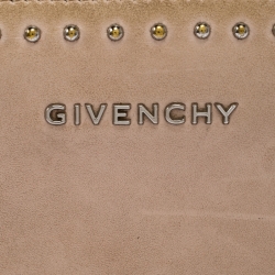 مملوكة مسبقًا Givenchy Beige Studded Leather Pandora Zip Around Wallet