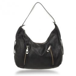 Pre Owned Givenchy Black Monogram Embossed Leather Hobo