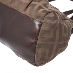 Pre Owned حقيبة جيفنشي كانفاس وجلد بني بالشعار