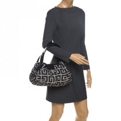 Pre Owned Givenchy Black Signature Canvas Shoulder Bag