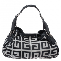 Pre Owned Givenchy Black Signature Canvas Shoulder Bag