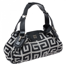 Pre Owned Givenchy Black Signature Canvas Shoulder Bag