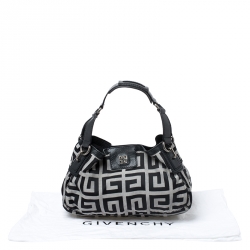Pre Owned Givenchy Black Signature Canvas Shoulder Bag