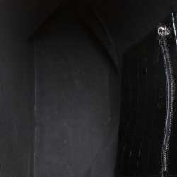 Pre Owned Givenchy Black Croc Embossed Leather Easy Tote