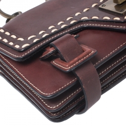 Pre Owned حقيبة كتف جيفنشي جلد بنية