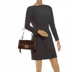 Pre Owned حقيبة كتف جيفنشي جلد بنية