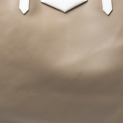 Pre Owned Givenchy Dark Beige Leather Antigona Shopper Tote with Pouch