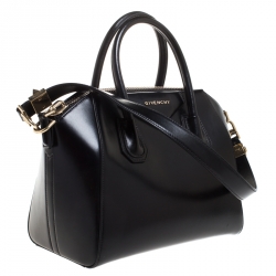 Pre Owned Givenchy Black Leather Small Antigona Satchel