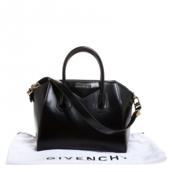 Pre Owned Givenchy Black Leather Small Antigona Satchel