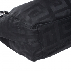 Pre Owned حقيبة جيفنشي جلد ونايلون شهيرة سوداء