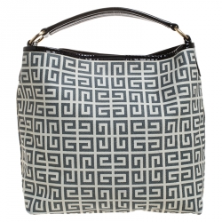 Pre Owned حقيبة جيفنشي كانفاس مقوى بالشعار رصاصي