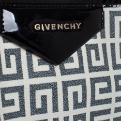 Pre Owned حقيبة جيفنشي كانفاس مقوى بالشعار رصاصي