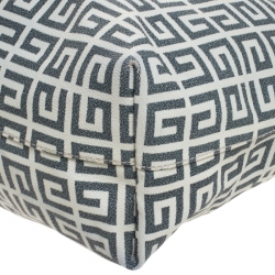 Pre Owned حقيبة جيفنشي كانفاس مقوى بالشعار رصاصي