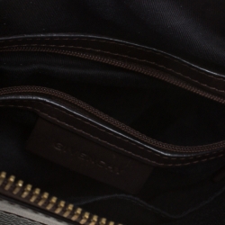 Givenchy Black/Brown Monogram Coated Canvas and Leather Messenger Bag