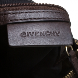 Givenchy Black/Brown Monogram Coated Canvas and Leather Messenger Bag