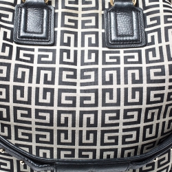 Pre Owned Givenchy Grey/Black Monogram Canvas and Leather Tote