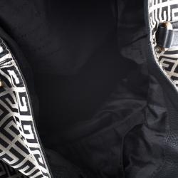 Pre Owned Givenchy Grey/Black Monogram Canvas and Leather Tote
