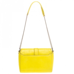 Pre Owned حقيبة كتف جيفنشي اوبسيديا جلد صفراء