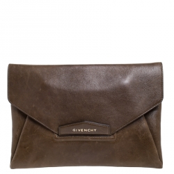 Pre Owned حقيبة كلتش جيفنشي مظروف أنتيغونا بنية