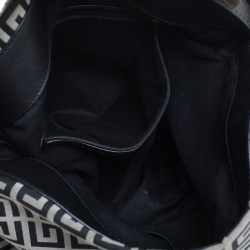Pre Owned Givenchy Black/Grey Monogram Canvas and Leather Hobo