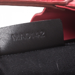 Pre Owned حقيبة يد جيفنشي سحاب جانبي جلد حمراء