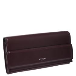 Pre Owned Givenchy Burgundy Leather Horizon Continental Wallet