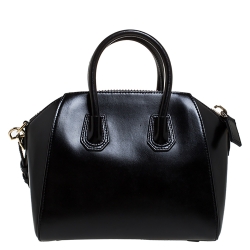 Pre Owned Givenchy Black Leather Mini Antigona Satchel