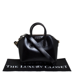 Pre Owned Givenchy Black Leather Mini Antigona Satchel