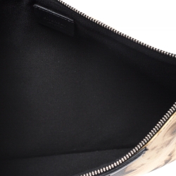 Pre Owned Givenchy Yellow/Black Flame Print Antigona Zip Pouch 