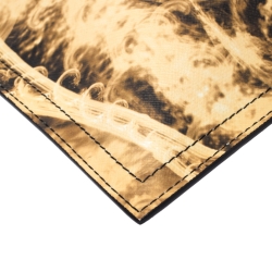 Pre Owned Givenchy Yellow/Black Flame Print Antigona Zip Pouch 