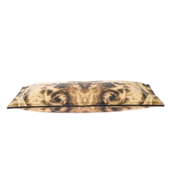 Pre Owned Givenchy Yellow/Black Flame Print Antigona Zip Pouch 