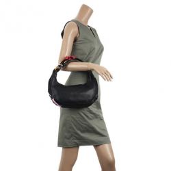 Pre Owned Givenchy Black Leather Hobo