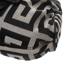 مملوكة مسبقًا Givenchy Black/Grey Signature Canvas and Leather Shoulder Bag