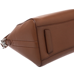 Pre Owned Givenchy Brown Leather Small Antigona Satchel