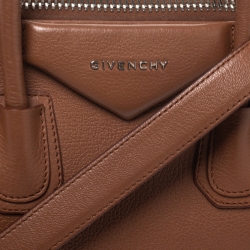 Pre Owned Givenchy Brown Leather Small Antigona Satchel