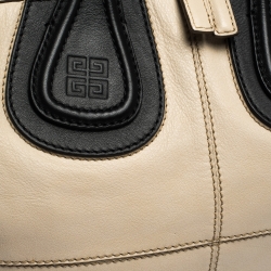 Pre Owned Givenchy Beige/Black Leather Medium Nightingale Satchel