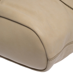 Pre Owned Givenchy Beige/Black Leather Medium Nightingale Satchel