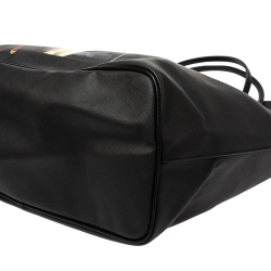 مملوكة مسبقًا Givenchy Black Bambi Print Coated Canvas and Leather Antigona Shopper Tote
