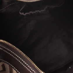 Pre Owned Givenchy Beige/Brown Monogram Canvas and Leather Hobo