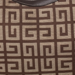 Pre Owned Givenchy Beige/Brown Monogram Canvas and Leather Hobo