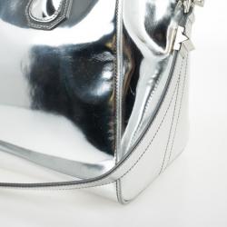 Pre Owned Givenchy Silver Leather Antigona Tote