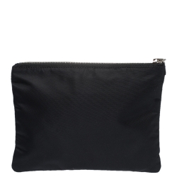 Pre Owned Givenchy Black Nylon Bambi Zip Pouch