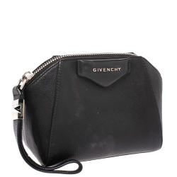 مملوكة مسبقًا Givenchy Black Leather Antigona Wristlet 