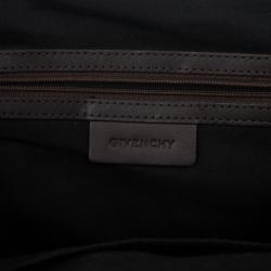 Pre Owned Givenchy Monogram Leather Trim Boston Bag