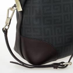 Pre Owned Givenchy Monogram Leather Trim Boston Bag