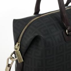 Pre Owned Givenchy Monogram Leather Trim Boston Bag