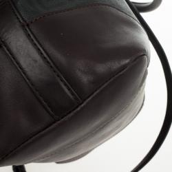 Pre Owned Givenchy Monogram Leather Trim Boston Bag