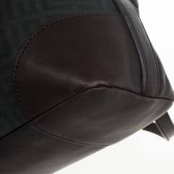 Pre Owned Givenchy Monogram Leather Trim Boston Bag