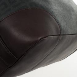 Pre Owned Givenchy Monogram Leather Trim Boston Bag