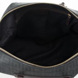 Pre Owned Givenchy Monogram Leather Trim Boston Bag